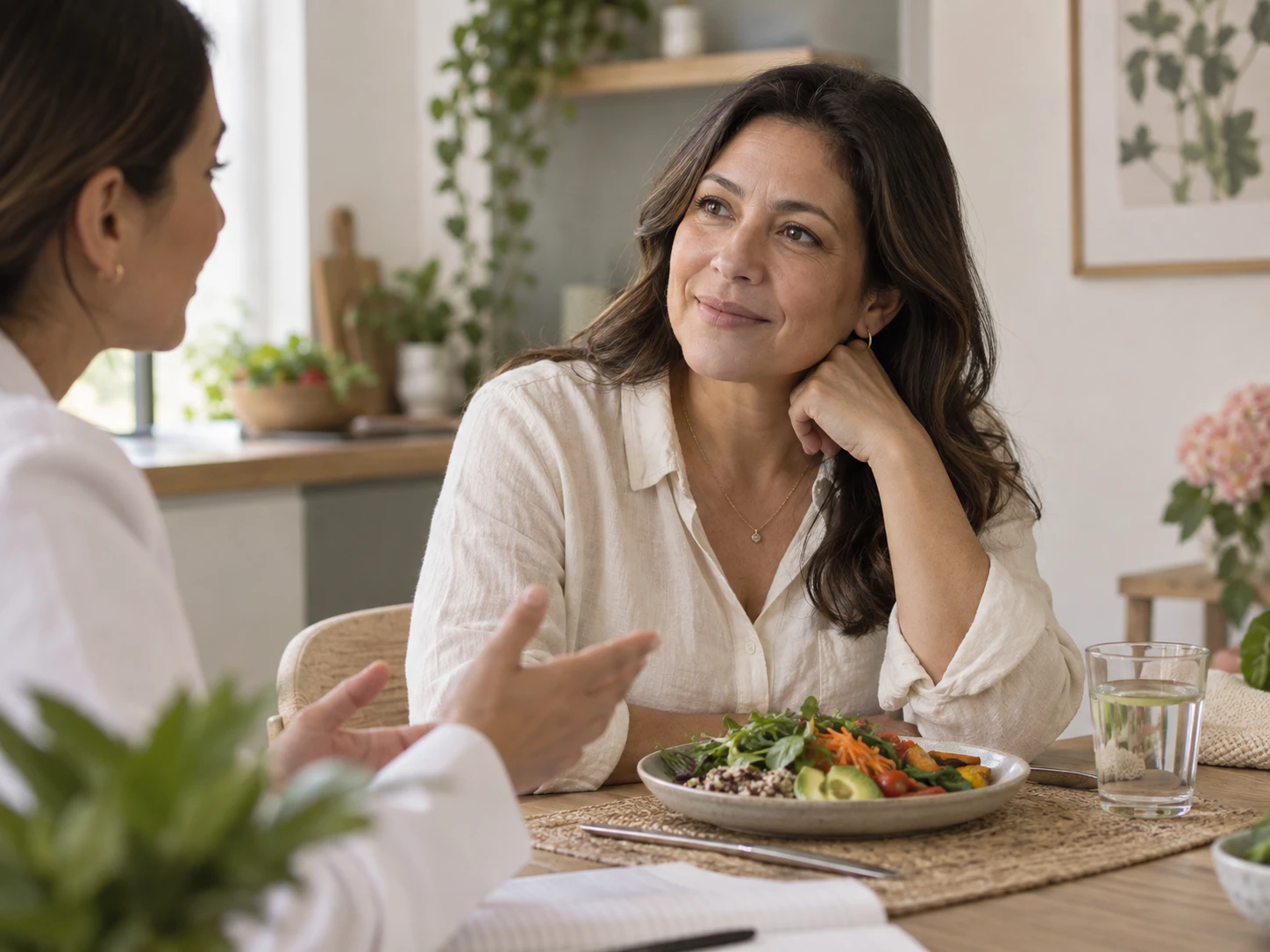 Conversación sobre hábitos de alimentación